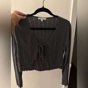 Grey Cropped Sweater